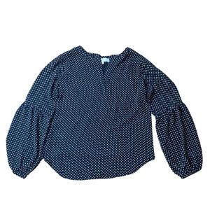 Ann Taylor Loft XXSP Polka Dot Blouse